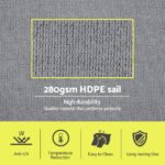 Instahut Sun Shade Sail Shadecloth Canopy Rectangle 280gsm 4x7m - Image 4