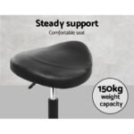Artiss 2x Salon Stool Saddle Swivel Chair - Image 5