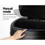 Devanti 68L Motion Sensor Bin Rubbish Automatic Black - Image 4
