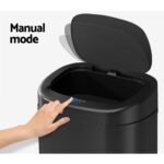 Devanti 82L Motion Sensor Bin Rubbish Automatic Black - Image 4