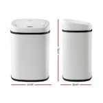Devanti 82L Motion Sensor Bin Rubbish Automatic White - Image 2