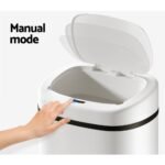 Devanti 82L Motion Sensor Bin Rubbish Automatic White - Image 4