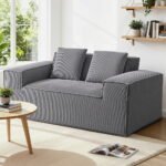 Artiss 2 Seater Sofa Loveseat Sofas Bed Couch No Assembly Corduroy Small Couches Apartement - Image 10