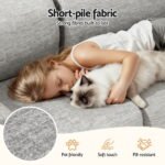 Artiss 2 Seater Sofa Modular Sectional Sofas Couch Bed No Assembly Living Room Grey - Image 7