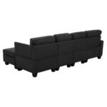 Artiss Modular Sofa Chaise Set 5-seater Dark Grey - Image 4