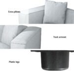 Artiss Modular Sofa Chaise Set 3-Seater Grey - Image 5