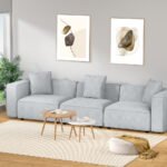 Artiss Modular Sofa Chaise Set 3-Seater Grey - Image 7