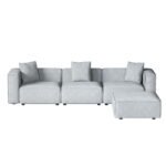 Artiss Modular Sofa Chaise Set 4-Seater Grey - Image 3