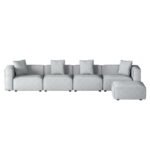 Artiss Modular Sofa Chaise Set 5-Seater Grey - Image 3