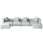 Artiss Modular Sofa Chaise Set 6-Seater Grey - Image 3
