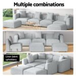 Artiss Modular Sofa Chaise Set 6-Seater Grey - Image 4