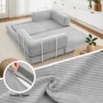 Artiss Convertible Folding Sofa Bed Grey - Image 6