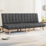 Artiss 2x Sofa Bed Couch Single Seater Fabric Grey - Image 7