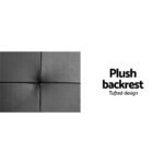 Artiss Sofa Bed Lounge Convertible Leather Couch Bed 3 Seater Cupholder Recliner - Image 5