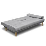 Artiss Sofa Bed 188CM Grey Faux Linen - Image 3