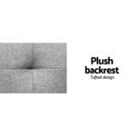 Artiss Sofa Bed 188CM Grey Faux Linen - Image 5