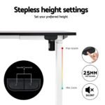 140cm Artiss Electric Standing Desk with Mini Pedal Exercise Bike Home Office - Image 6