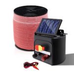 Giantz Fence Energiser 5KM Solar Powered Electric 2000M Poly Tape - Image 3