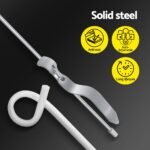 Giantz 20x Electric Fence Pigtail Posts Steel Tape Fencing - Image 4