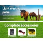 Giantz Fence Energiser 8KM Solar Powered 0.3J Electric Fencing Charger - Image 6