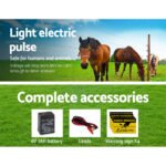 Giantz Fence Energiser 8KM Solar Powered 0.3J Electric Fencing Charger - Image 7