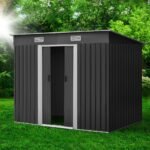 Giantz Garden Shed 2.38x1.31M Sheds Outdoor Storage Tool Metal Workshop Shelter Sliding Door - Image 7
