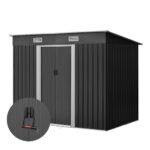 Giantz Garden Shed 2.38x1.31M Sheds Outdoor Storage Tool Metal Workshop Shelter Sliding Door - Image 8