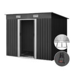 Giantz Garden Shed 2.38x1.31M w/Metal Base Sheds Outdoor Storage Tool Workshop Sliding Door - Image 8