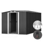 Giantz Garden Shed 2.58x3.14M w/Metal Base Sheds Outdoor Storage Workshop Shelter Sliding Door - Image 8