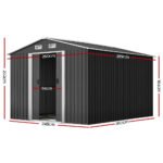 Giantz Garden Shed 2.6x3.9M w/Metal Base Sheds Outdoor Storage Workshop Tool Shelter Sliding Door - Image 2