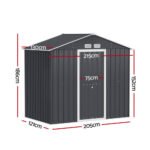 Giantz Garden Shed Outdoor Storage 2.15x1.3M Tool Workshop House Shelter Sliding Door - Image 2