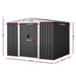 Giantz Garden Shed 2.58x2.07M Sheds Outdoor Storage Workshop Metal Shelter Sliding Door - Image 2