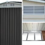 Giantz Garden Shed 2.58x2.07M w/Metal Base Sheds Outdoor Storage Double Door Tool - Image 6