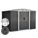 Giantz Garden Shed 2.58x2.07M w/Metal Base Sheds Outdoor Storage Double Door Tool - Image 8