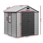 Giantz Garden Shed Sheds Outdoor Storage 2.15x2.14M Tool Workshop House Shelter - Image 2