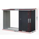 Giantz Garden Shed 2.49x1.04M Sheds Outdoor Tool Storage Workshop House Steel 2 in 1 - Image 2