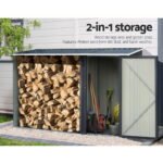Giantz Garden Shed 2.49x1.04M Sheds Outdoor Tool Storage Workshop House Steel 2 in 1 - Image 4