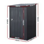 Giantz Garden Shed 0.99x1.04M Sheds Outdoor Tool Storage Workshop House Steel - Image 2