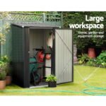 Giantz Garden Shed 0.99x1.04M Sheds Outdoor Tool Storage Workshop House Steel - Image 4