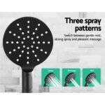 Cefito 9'' Rain Shower Head Set Handheld Round High Pressure Twins Tap Black - Image 5