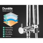 Cefito 9'' Rain Shower Head Set Handheld Round High Pressure Mixer Tap Chrome - Image 5