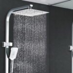 Cefito 10'' Rain Shower Head Set Handheld Square High Pressure Chrome - Image 8