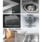 Cefito Kitchen Sink 60X45CM Stainless Steel Basin Single Bowl Silver - Image 4