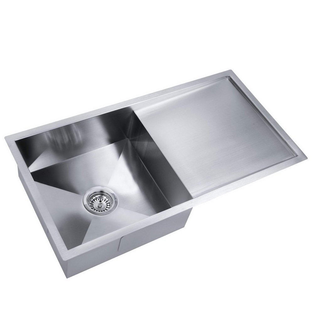 SINK-8745-R010-202502281106-07.jpg Cefito Kitchen Sink 87X45CM Stainless Steel Basin Single Bowl Silver - Image 1