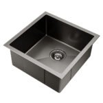 Cefito Kitchen Sink 44X44CM Stainless Steel Basin Single Bowl Black - Image 8