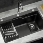 Cefito Kitchen Sink 75X45CM Stainless Steel Basin Single Bowl Drain Part Black - Image 13