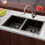 Cefito Kitchen Sink 77X45CM Stainless Steel Basin Double Bowl Black - Image 7