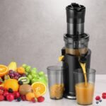 Devanti Slow Juicer Cold Press Fruit Juice Extractor 200W Black - Image 7