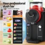 Devanti 2L Slushie Machine Ice Cream Maker Frozen Smoothies Milkshakes Black - Image 7