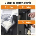 Devanti 2L Slushie Machine Ice Cream Maker Frozen Smoothies Milkshakes Black - Image 9